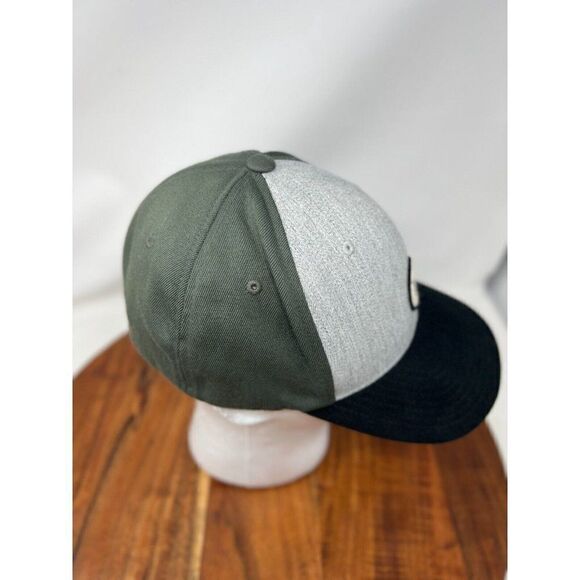 Linksoul Flex-Fit Golf Hat Cap Logo Patch OSFA Grey Green Men - Picture 6 of 9